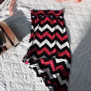 Skirts - Long Pink Navy Maxi Skirt Skirts - Long Pink Navy Maxi Skirt